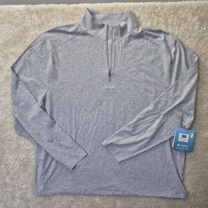Coolibar Sonora Pullover Top Mens 2XL Gray Bamboo Performance Boating Hiking UPF
